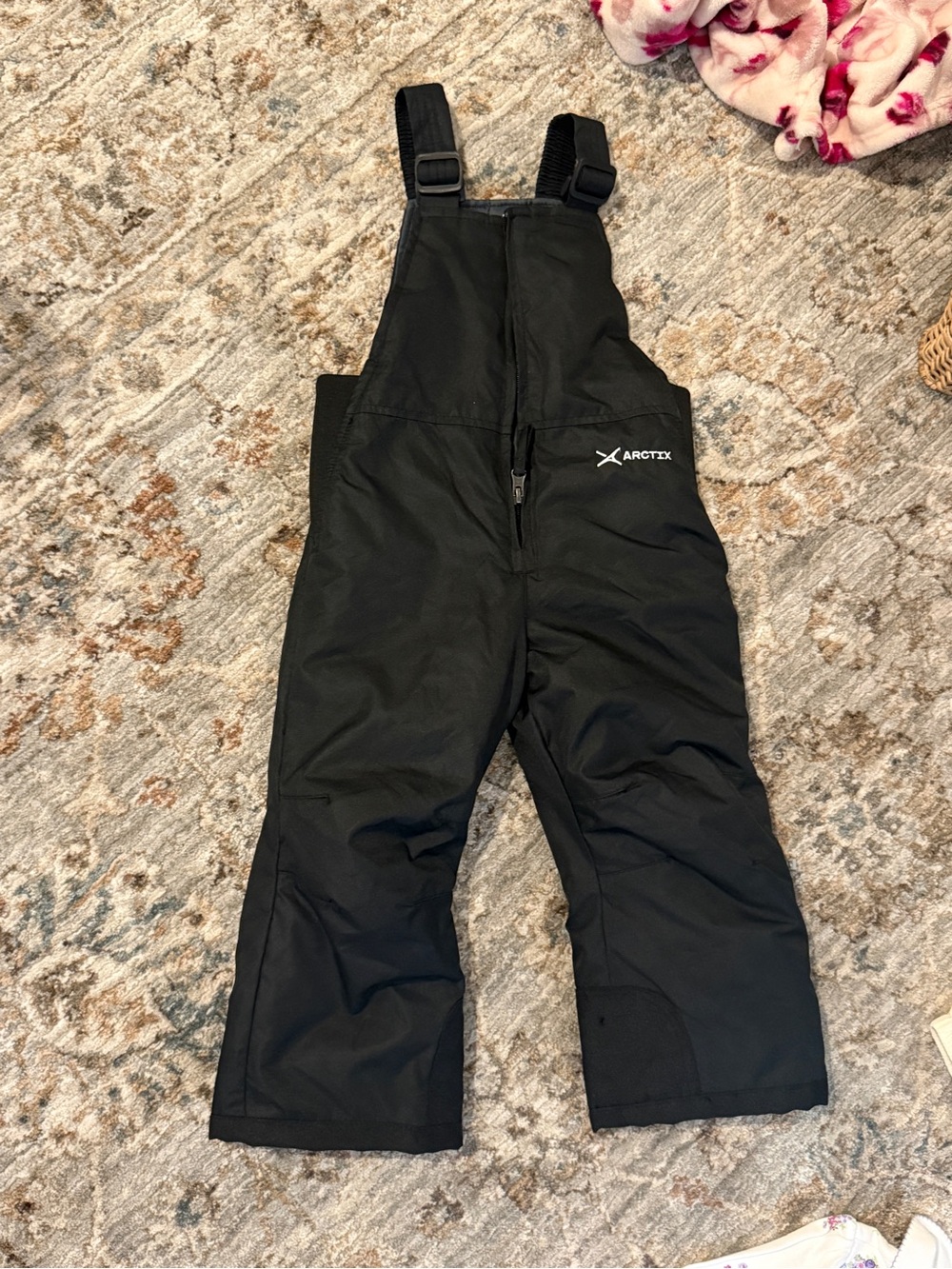 Arctix Kids Black Snow Overalls with Adjustable Straps